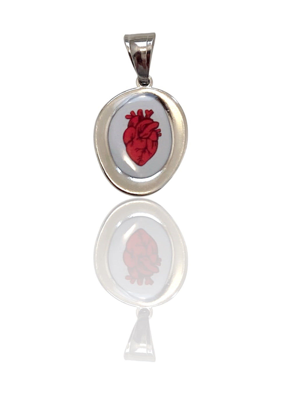 Ciondolo Cuore Anatomico Silver